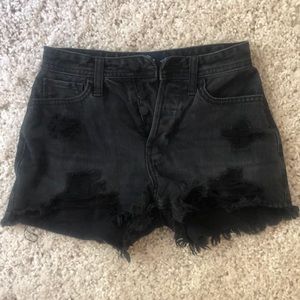 black high rise mom shorts 3”